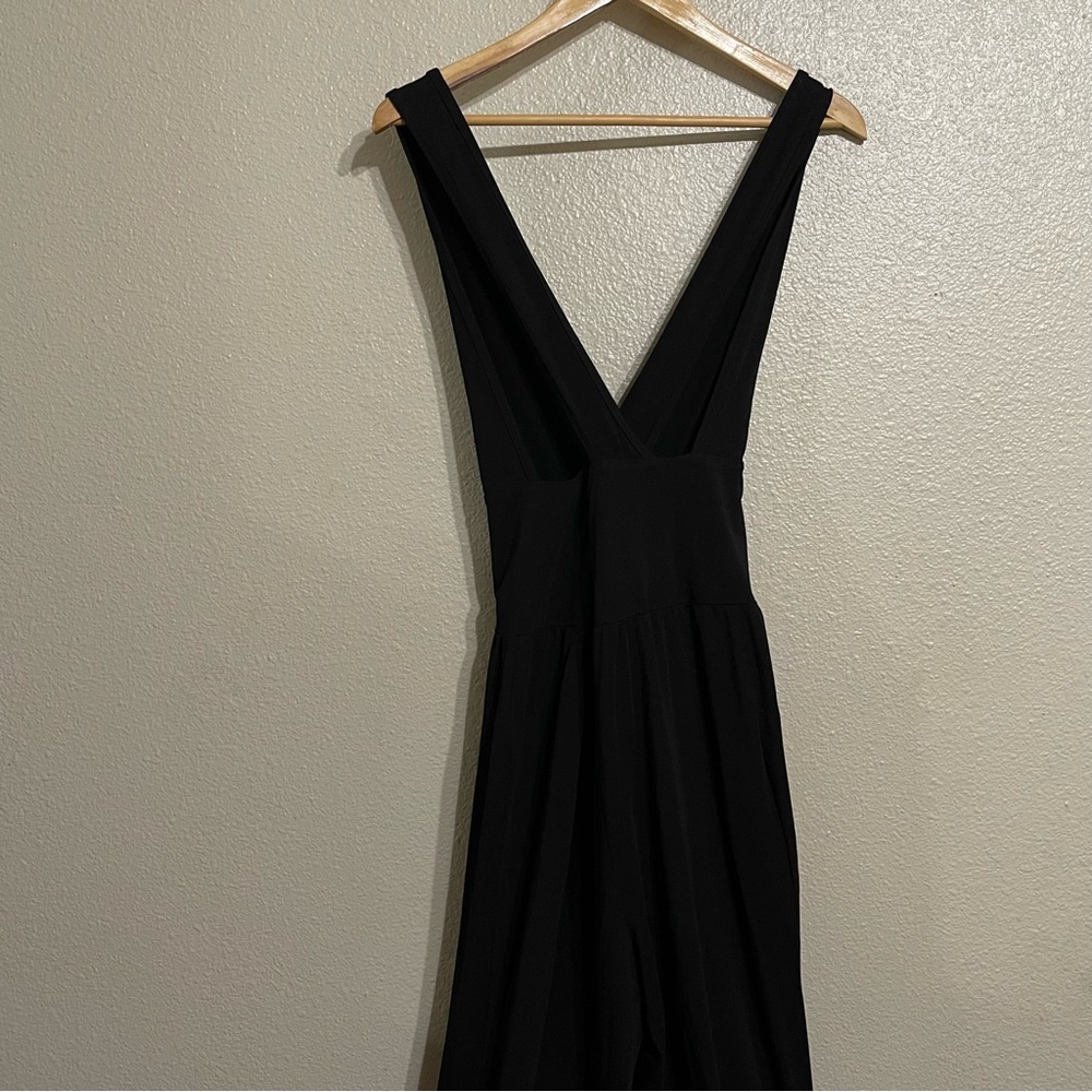 Bobi Black Cross-Back Wide Leg Jumpsuit - Picture 4 of 12